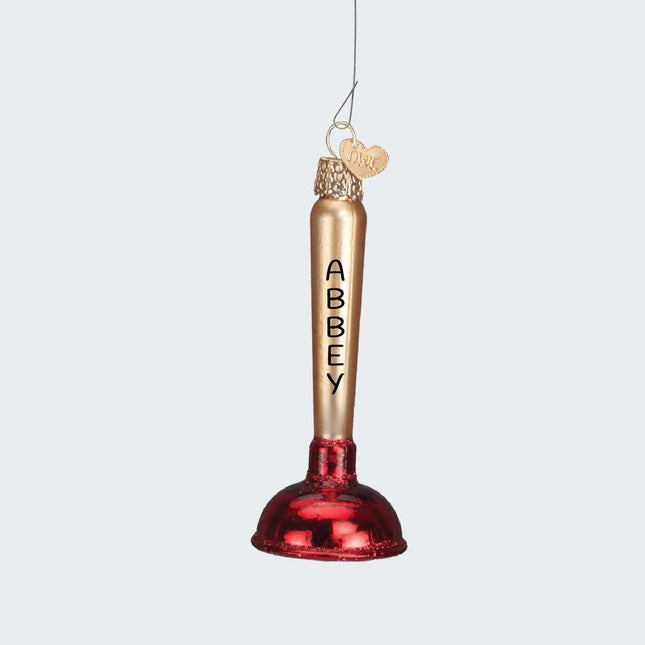 Toilet Plunger Ornament created by OLD WORLD CHRISTMAS and designed by Ornament Shop