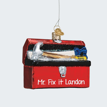 Toolbox Ornament created by OLD WORLD CHRISTMAS and designed by Ornament Shop