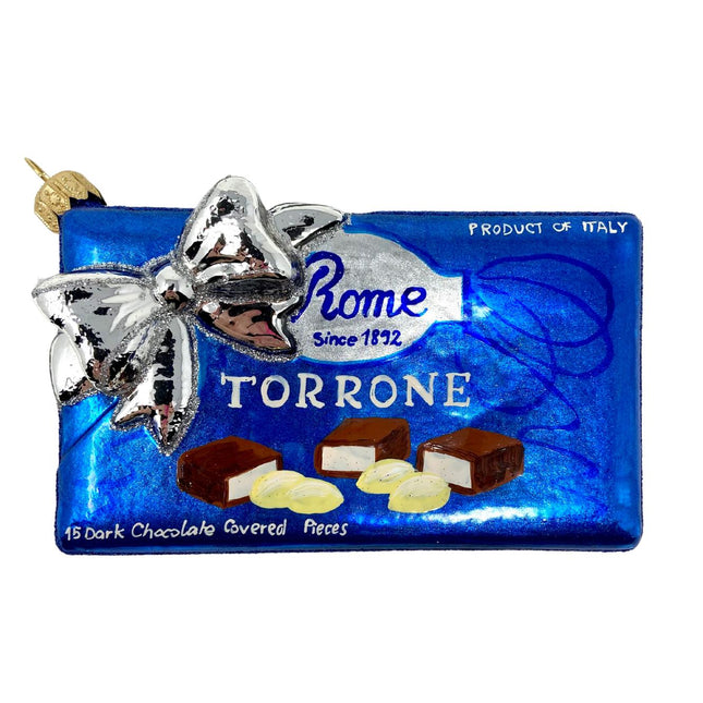 Torrone Italian Hand-Painted Glass Ornament