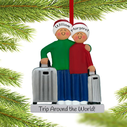 Traveling Couple Ornament created by ORNAMENT SHOP