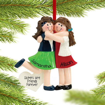 Two Friends or Sisters Ornament created by RUDOLPH AND ME and designed by Ornament Shop