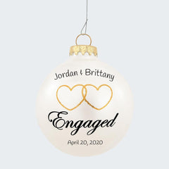 Two Hearts Engagement Ornament created by BRONNERS and designed by Ornament Shop