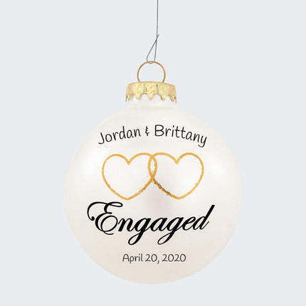 Two Hearts Engagement Ornament created by BRONNERS and designed by Ornament Shop