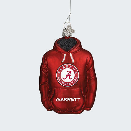 University of Alabama Hoodie Sweatshirt Ornament created by OLD WORLD CHRISTMAS and designed by Ornament Shop