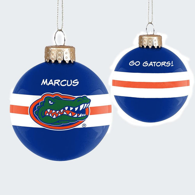 University of Florida Personalized Glass Ornament created by ORNAMENT SHOP