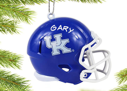 University Football Helmet Personalized Glass Ornament