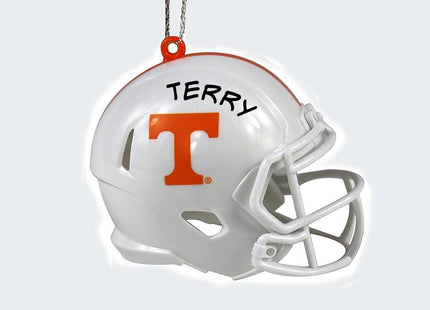 University Football Helmet Personalized Glass Ornament