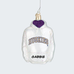 University of Washington Hoodie Sweatshirt Ornament created by OLD WORLD CHRISTMAS and designed by Ornament Shop