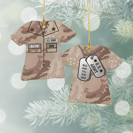 US Army Personalized Ceramic Shirt Ornament created by ORNAMENT SHOP