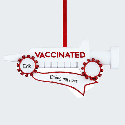 Vaccinated Ornament created by RUDOLPH AND ME and designed by Ornament Shop