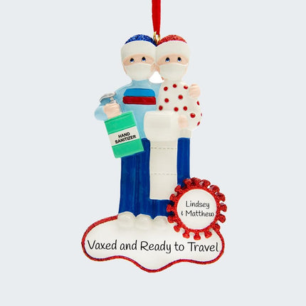 Vaccine Pandemic Toilet Paper Couple Ornament created by RUDOLPH AND ME and designed by Ornament Shop