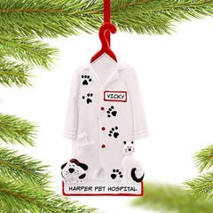 Veterinarian Coat Ornament created by RUDOLPH AND ME and designed by Ornament Shop