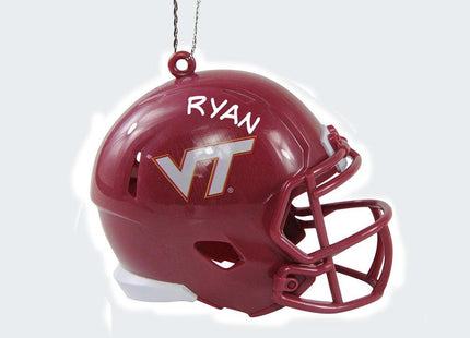 University Football Helmet Personalized Glass Ornament