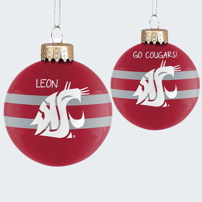 Washington State Personalized Glass Ornament created by ORNAMENT SHOP