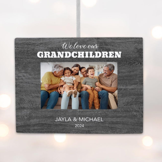 We Love Our Grandchildren Personalized Photo Frame Ornament created by ORNAMENT SHOP