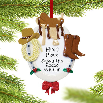 Western Horse Rider Ornament created by RUDOLPH AND ME and designed by Ornament Shop