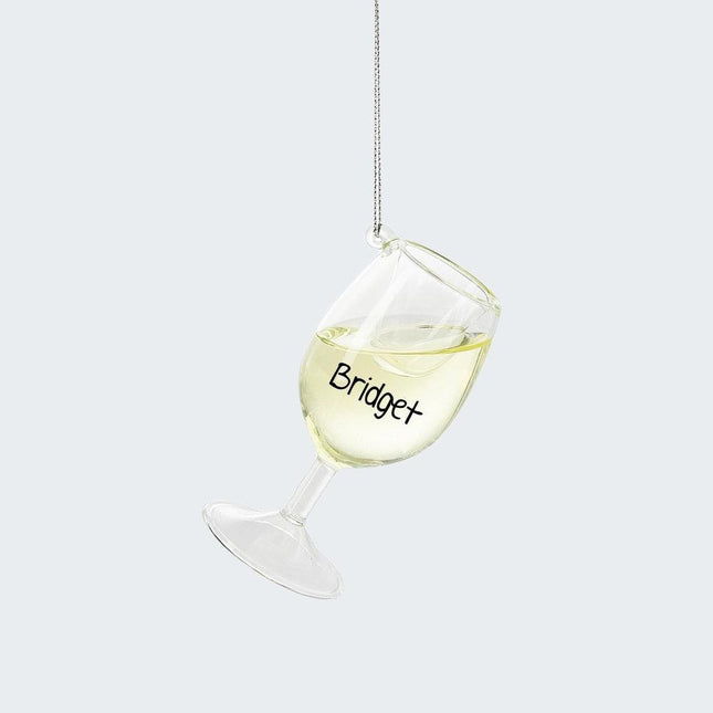 Wine Personalized Glass Ornament created by ORNAMENT SHOP