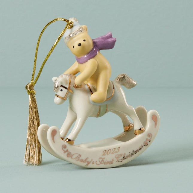 Winnie The Pooh Baby's First Christmas 2023 Ornament created by LENOX and designed by Ornament Shop