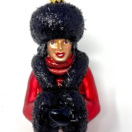 Woman Hand-Painted Glass Ornament