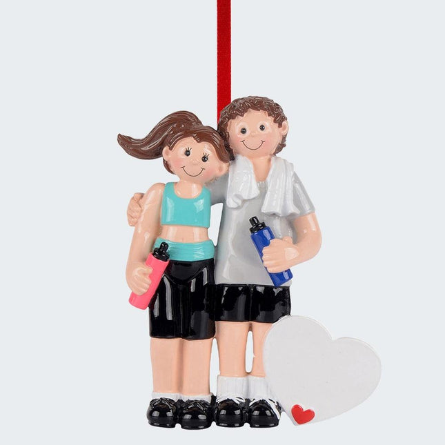 Workout Couple Ornament created by RUDOLPH AND ME and designed by Ornament Shop
