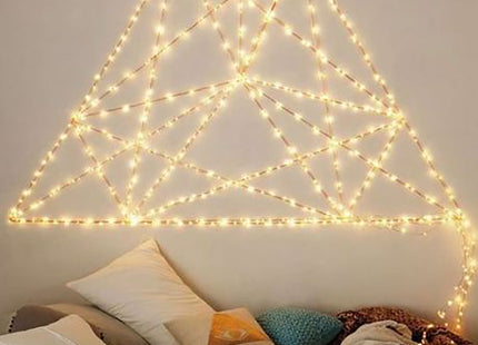 100 LED Silver Copper Fairy Lights - Battery Operated