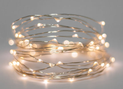 100 LED Silver Copper Fairy Lights - USB