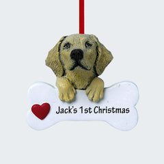Yellow Labrador Retriever Ornament created by RUDOLPH AND ME and designed by Ornament Shop