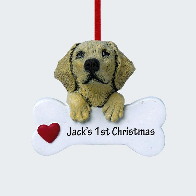 Yellow Labrador Retriever Ornament created by RUDOLPH AND ME and designed by Ornament Shop