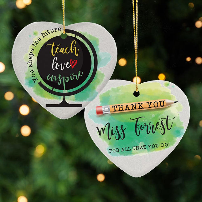 You Shape the Future Ceramic Heart Ornament created by ORNAMENT SHOP